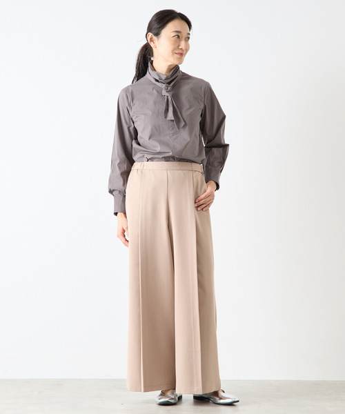 LOGEMENT DE CLAIRE(ロジュモンドクレール)の「タックワイドパンツ(その他パンツ・レディース・ネイビー/ブラック/ベージュ・3/2)」の8枚目の写真