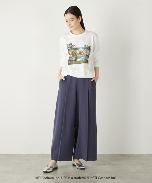 LOGEMENT DE CLAIRE(ロジュモンドクレール)の「タックワイドパンツ(その他パンツ・レディース・ネイビー/ブラック/ベージュ・3/2)」の16枚目の写真