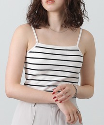COLONY 2139 | カップ付テレコリブボーダースクエアキャミソール(キャミソール)