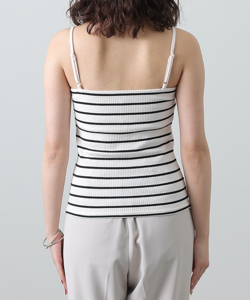 COLONY 2139(コロニートゥーワンスリーナイン)の「カップ付テレコリブボーダースクエアキャミソール(キャミソール・レディース・アイボリー・SMALL/MEDIUM/LARGE)」の13枚目の写真