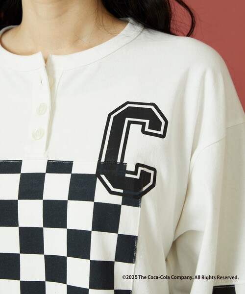 Freada（フリーダ）の「Freada/フリーダ Coca-Cola/コカ・コーラ ヘンリーネックTシャツ（Tシャツ/カットソー・レディース・ライトグレー/オフホワイト・ﾌﾘ-）」の20枚目の写真