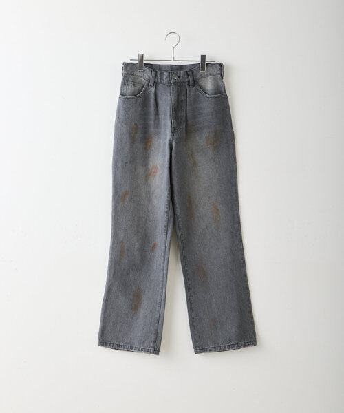 WHIMSIC（ウィムジック）の「【UNISEX/2サイズ展開】ダートプロセシングデニムパンツ（デニムパンツ・レディース・チャコールグレー/ブルー・1/2）」の19枚目の写真