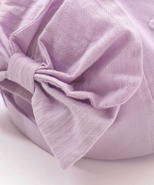 SLAP SLIP(スラップスリップ)の「ラメ刺しゅうバックリボンキャップ(52~54cm)(キャップ・キッズ・パープル/ピンク・S/M)」の6枚目の写真