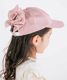 SLAP SLIP（スラップスリップ）の「ラメ刺しゅうバックリボンキャップ(52~54cm)（キャップ・キッズ）」