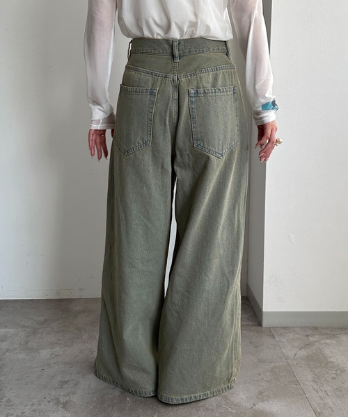 apres jour mignon（アプレジュールミニョン）の「タックワイドデニム（デニムパンツ・レディース・ブルー系その他/パープル/ブラック系その他/ブルー系その他2・X-LARGE/LARGE/SMALL/MEDIUM）」の14枚目の写真