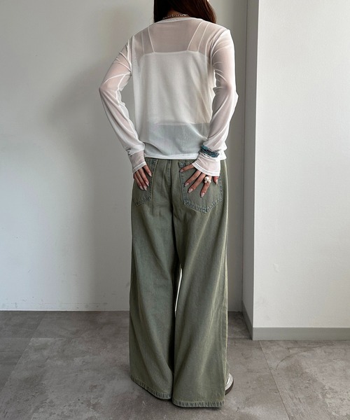 apres jour mignon（アプレジュールミニョン）の「タックワイドデニム（デニムパンツ・レディース・ブルー系その他/パープル/ブラック系その他/ブルー系その他2・X-LARGE/LARGE/SMALL/MEDIUM）」の17枚目の写真