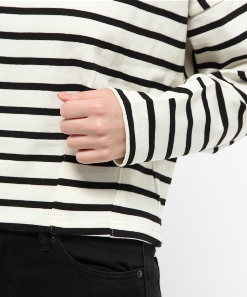 Heather(ヘザー)の「ボーダータックプルオーバー 707178(Tシャツ/カットソー・レディース・ホワイト×ブラック/ブラウン系その他/ネイビー・FREE)」の8枚目の写真