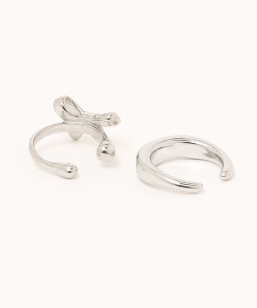 LOWRYS FARM（ローリーズファーム）の「ステンレス2Pイヤカフ 323546（イヤーカフ・レディース・ブルー系その他/その他1/ホワイト・FREE）」の4枚目の写真