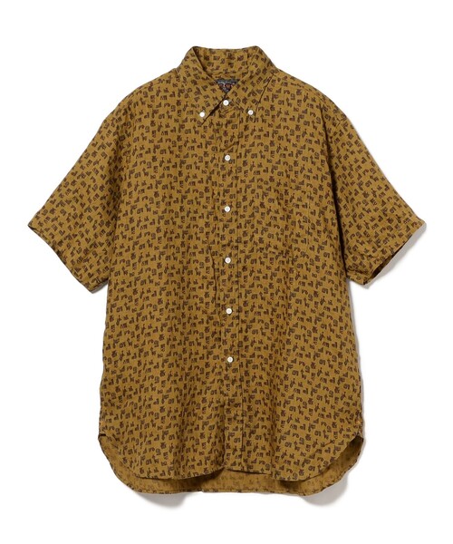 BEAMS PLUS（ビームスプラス）の「リネン プリント ボタンダウン シャツ クラシック フィット（シャツ/ブラウス・メンズ・イエロー系その他6/グリーン/ネイビー・M/L/S）」の13枚目の写真