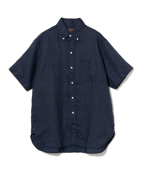 BEAMS PLUS（ビームスプラス）の「リネン プリント ボタンダウン シャツ クラシック フィット（シャツ/ブラウス・メンズ・イエロー系その他6/グリーン/ネイビー・M/L/S）」の21枚目の写真