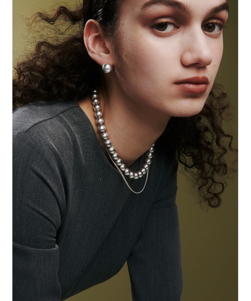quip queint(クイップクエイント)の「【quip queint】bowling orb pierce/ボウリング オーブ ピアス(ピアス(両耳用)・レディース・シルバー・FREE)」の8枚目の写真