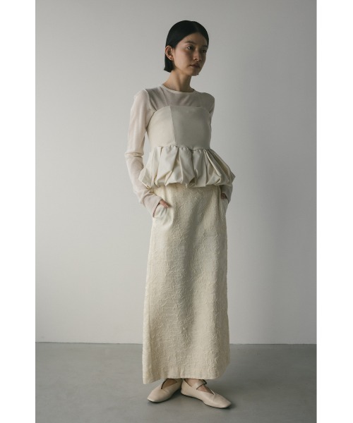 STYLEMIXER(スタイルミキサー)の「ワッシャーペンシルスカート(スカート・レディース・アイボリー/ブラック・SMALL/MEDIUM)」の7枚目の写真