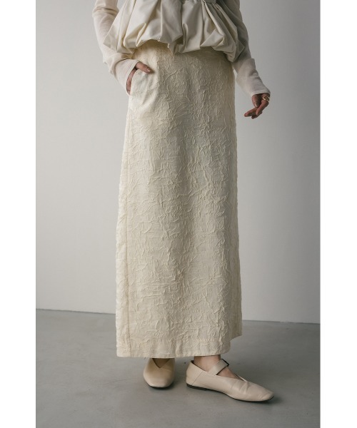 STYLEMIXER(スタイルミキサー)の「ワッシャーペンシルスカート(スカート・レディース・アイボリー/ブラック・SMALL/MEDIUM)」の8枚目の写真