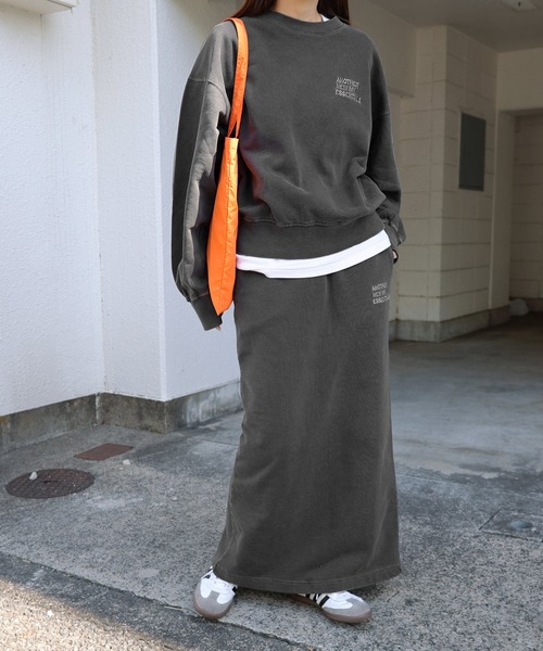 ANME（アンメ）の「ピグメント加工ANMEエンブロイダリーロゴスウェットタイトスカート（スカート・レディース・ブラック/ベージュ/ネイビー・M/L）」の10枚目の写真