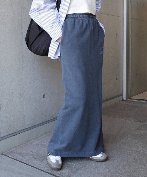 ANME（アンメ）の「ピグメント加工ANMEエンブロイダリーロゴスウェットタイトスカート（スカート・レディース・ブラック/ベージュ/ネイビー・M/L）」の7枚目の写真