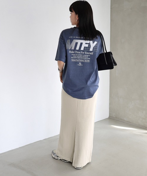 ANME（アンメ）の「ピグメント加工ANMEエンブロイダリーロゴスウェットタイトスカート（スカート・レディース・ブラック/ベージュ/ネイビー・M/L）」の22枚目の写真