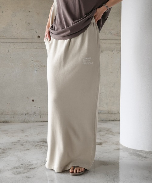 ANME（アンメ）の「ピグメント加工ANMEエンブロイダリーロゴスウェットタイトスカート（スカート・レディース・ブラック/ベージュ/ネイビー・M/L）」の16枚目の写真