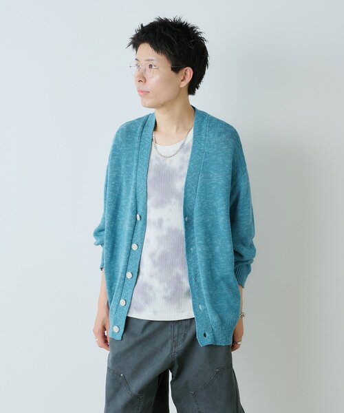 WHIMSIC（ウィムジック）の「【WHIMSIC】スラブヤーンニットカーディガン*（カーディガン/ボレロ・レディース・オレンジ/ピンク/アイボリー/ブルー・FREE）」の6枚目の写真