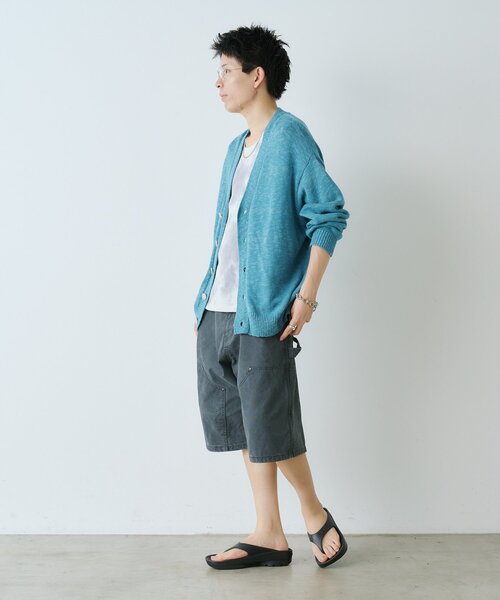 WHIMSIC（ウィムジック）の「【WHIMSIC】スラブヤーンニットカーディガン*（カーディガン/ボレロ・レディース・オレンジ/ピンク/アイボリー/ブルー・FREE）」の7枚目の写真