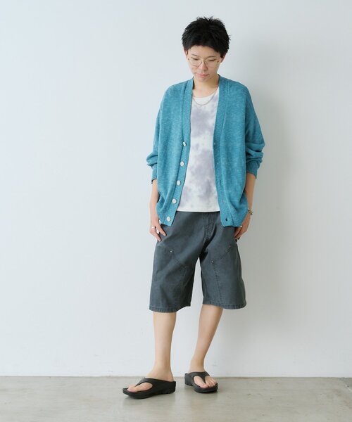 WHIMSIC（ウィムジック）の「【WHIMSIC】スラブヤーンニットカーディガン*（カーディガン/ボレロ・レディース・オレンジ/ピンク/アイボリー/ブルー・FREE）」の8枚目の写真