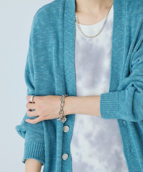 WHIMSIC（ウィムジック）の「【WHIMSIC】スラブヤーンニットカーディガン*（カーディガン/ボレロ・レディース・オレンジ/ピンク/アイボリー/ブルー・FREE）」の10枚目の写真