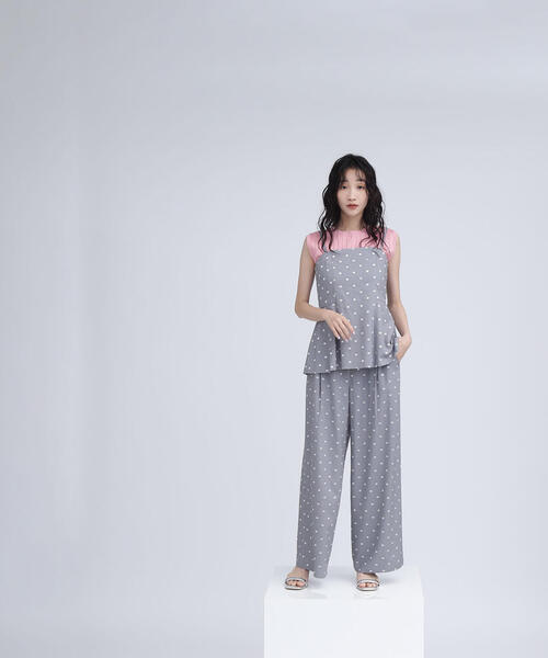 NATURAL BEAUTY BASIC（ナチュラルビューティーベーシック）の「◇【BLANC】ドット刺繍キャミビスチェ（キャミソール・レディース・グレー系その他/ブラック系その他・FREE）」の14枚目の写真