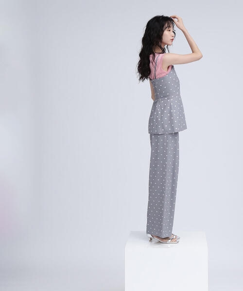 NATURAL BEAUTY BASIC（ナチュラルビューティーベーシック）の「◇【BLANC】ドット刺繍キャミビスチェ（キャミソール・レディース・グレー系その他/ブラック系その他・FREE）」の20枚目の写真