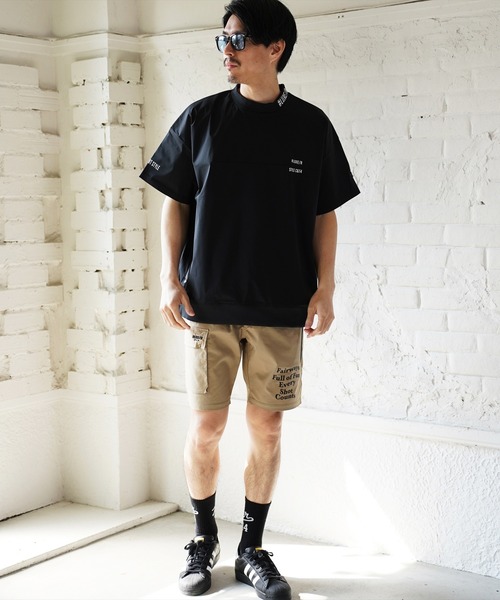 LUXE/R GOLF(ラグジュ ゴルフ)の「(RM)【LUXE/R GOLF】ストレッチ クロス バイカラー プルオーバー 半袖 シャツ(Tシャツ/カットソー・メンズ・ブラック×ブラック/ブラック×ホワイト/ブラック×グレー/カーキ系・M/L/XL)」の10枚目の写真