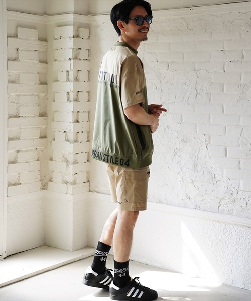 LUXE/R GOLF(ラグジュ ゴルフ)の「(RM)【LUXE/R GOLF】ストレッチ クロス バイカラー プルオーバー 半袖 シャツ(Tシャツ/カットソー・メンズ・ブラック×ブラック/ブラック×ホワイト/ブラック×グレー/カーキ系・M/L/XL)」の18枚目の写真