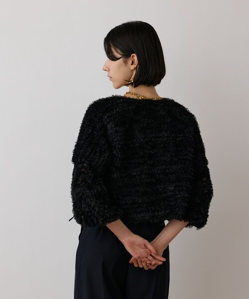 GRACE CONTINENTAL（グレースコンチネンタル）の「フラワーチュール刺繍ブルゾン（ブルゾン・レディース・グレー/ブラック・36）」の6枚目の写真