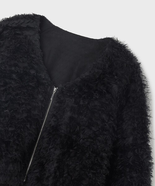 GRACE CONTINENTAL（グレースコンチネンタル）の「フラワーチュール刺繍ブルゾン（ブルゾン・レディース・グレー/ブラック・36）」の11枚目の写真