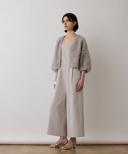 GRACE CONTINENTAL（グレースコンチネンタル）の「フラワーチュール刺繍ブルゾン（ブルゾン・レディース・グレー/ブラック・36）」の12枚目の写真