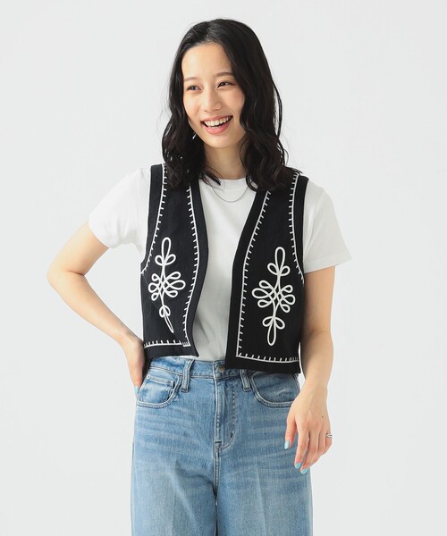 B:MING by BEAMS（ビーミングバイビームス）の「コード 刺繍 ベスト（ベスト・レディース・ホワイト系その他5/ブラック・ONE SIZE）」の16枚目の写真