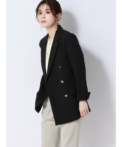 SUIT SQUARE（スーツスクエア）の「フロントタックブラウス 5分袖 ウォッシャブル ライトクロスストレッチ（シャツ/ブラウス・レディース・ホワイト系2/ホワイト系1/イエロー系・38(9号)/40(11号)）」の12枚目の写真