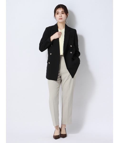 SUIT SQUARE（スーツスクエア）の「フロントタックブラウス 5分袖 ウォッシャブル ライトクロスストレッチ（シャツ/ブラウス・レディース・ホワイト系2/ホワイト系1/イエロー系・38(9号)/40(11号)）」の13枚目の写真