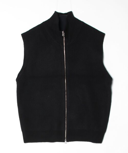 CANNABIS(カンナビス)の「benine 9 Merino Wool Driver's Knit Vest (BN0224-301)(ベスト・メンズ・ブラック・LARGE)」の1枚目の写真