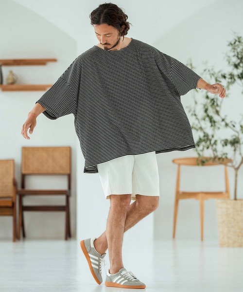 Magine（マージン）の「mt9601-Border Fabric Boat Neck Pullove ボートネックTシャツ（Tシャツ/カットソー・メンズ・ブラック系その他/ホワイト系その他・44/46/48）」の12枚目の写真