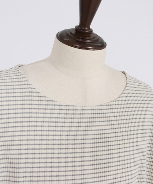 Magine（マージン）の「mt9601-Border Fabric Boat Neck Pullove ボートネックTシャツ（Tシャツ/カットソー・メンズ・ブラック系その他/ホワイト系その他・44/46/48）」の7枚目の写真