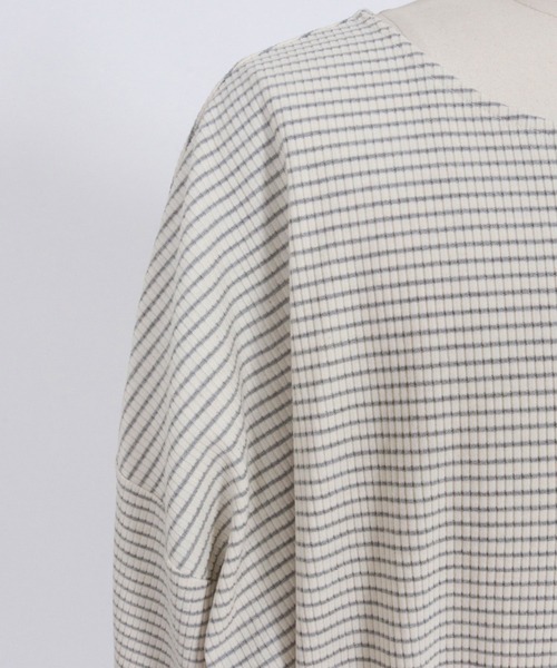 Magine（マージン）の「mt9601-Border Fabric Boat Neck Pullove ボートネックTシャツ（Tシャツ/カットソー・メンズ・ブラック系その他/ホワイト系その他・44/46/48）」の6枚目の写真