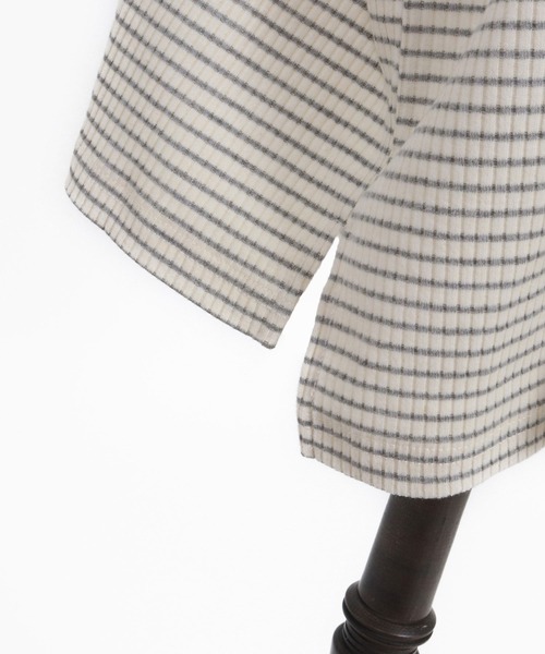 Magine（マージン）の「mt9601-Border Fabric Boat Neck Pullove ボートネックTシャツ（Tシャツ/カットソー・メンズ・ブラック系その他/ホワイト系その他・44/46/48）」の3枚目の写真