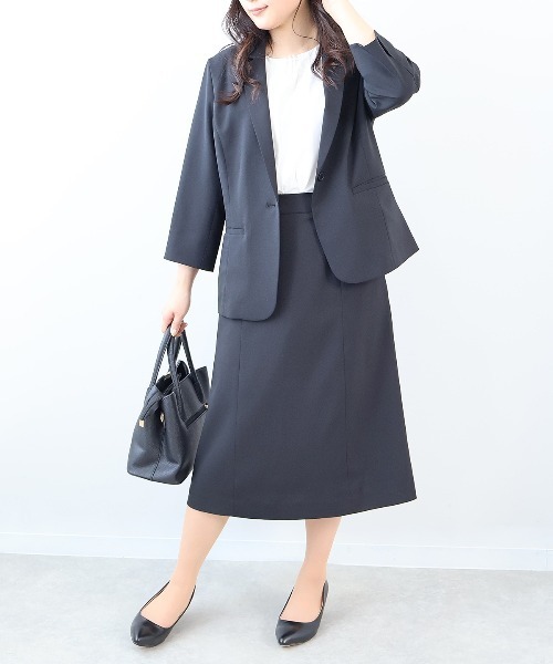 【fleur】【Ｌ〜６Ｌ】ジャーゼットパールネックフロントタックブラウス fleur】【L～6L】ジャーゼットパールネックフロントタック