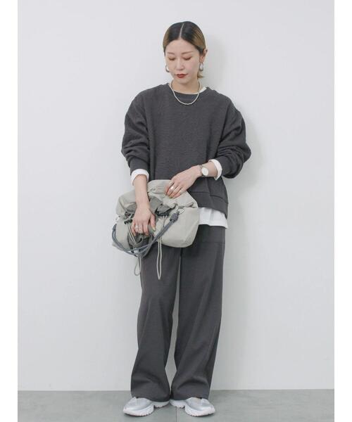 Samansa Mos2 blue（サマンサモスモスブルー）の「2WAY配色ナイロントート（ハンドバッグ・レディース・パープル/グレー/ブラック・F）」の20枚目の写真