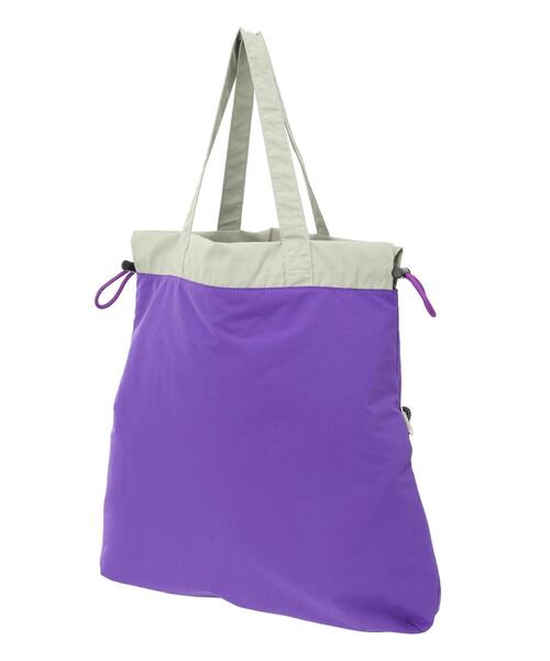 Samansa Mos2 blue（サマンサモスモスブルー）の「2WAY配色ナイロントート（ハンドバッグ・レディース・パープル/グレー/ブラック・F）」の5枚目の写真