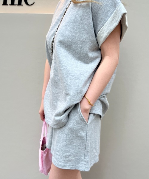 スウェット セットアップ トレーナー ショートパンツ 3色 hr5804 org.jpg