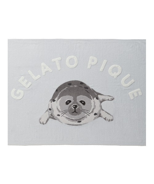 【完売商品】最終値下げgelato pique AZARASHI セール】あざらしジャガードブランケット（ブランケット