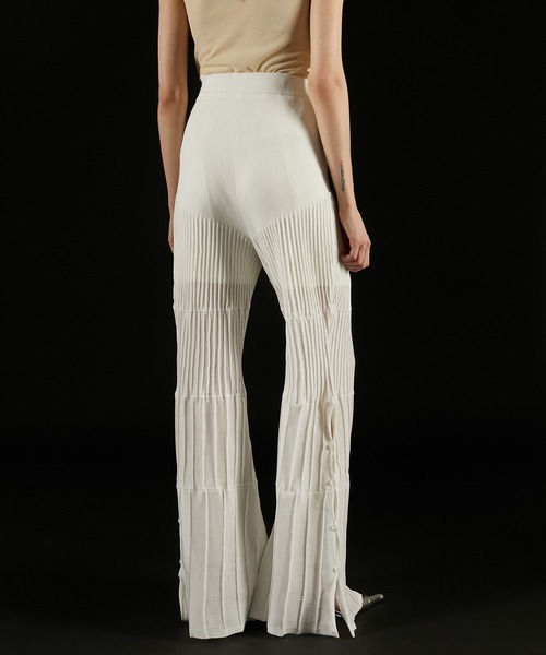 PRANK PROJECT(プランクプロジェクト)の「マルチウェイレイヤードニットパンツ / Multiway Layered Knit Pants(その他パンツ・レディース・アイボリー/ブラック・36/38)」の12枚目の写真