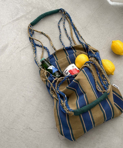 CANAL JEAN（キャナルジーン）の「DULTON　HAMMOCK TOTE L ハンモックトートL/RNZ-0861L（トートバッグ・レディース・ピンク/ブルー/イエロー/グリーン・ONE SIZE）」の3枚目の写真