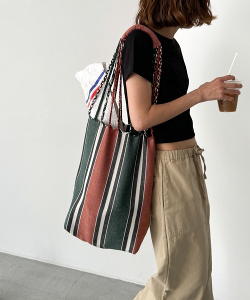 CANAL JEAN（キャナルジーン）の「DULTON　HAMMOCK TOTE L ハンモックトートL/RNZ-0861L（トートバッグ・レディース・ピンク/ブルー/イエロー/グリーン・ONE SIZE）」の2枚目の写真