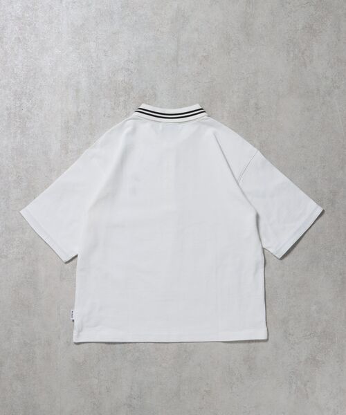 FFEIN（フェイン）の「【FFEIN（フェイン）】襟ライン刺繍ポロシャツ/ 短丈 鹿の子 Tシャツ 半袖 ワンポイント（ポロシャツ・メンズ・オフホワイト/ブラック/サンドベージュ/ネイビー・SMALL/MEDIUM/LARGE）」の16枚目の写真