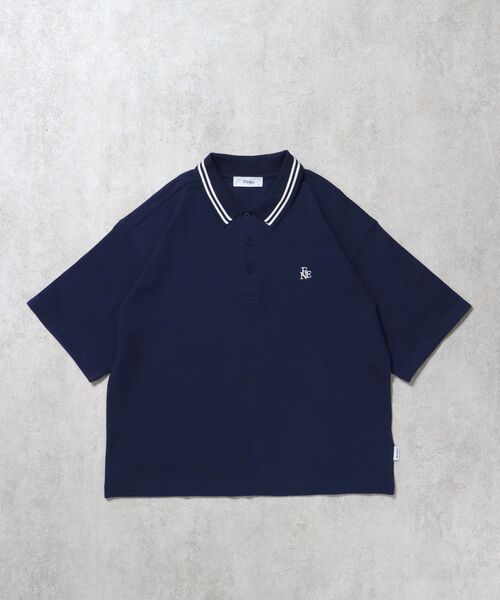 FFEIN（フェイン）の「【FFEIN（フェイン）】襟ライン刺繍ポロシャツ/ 短丈 鹿の子 Tシャツ 半袖 ワンポイント（ポロシャツ・メンズ・オフホワイト/ブラック/サンドベージュ/ネイビー・SMALL/MEDIUM/LARGE）」の21枚目の写真